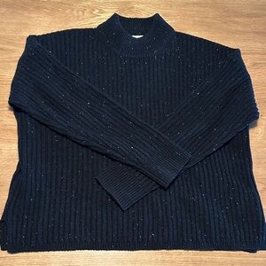 MADEWELL Cashmere Ribbed Mockneck Sweater